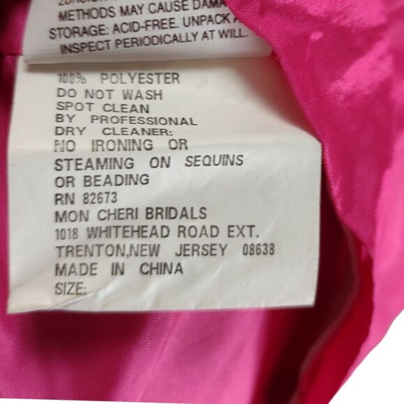 Mon Cheri Beaded Mock Corset Evening Dress Size 6 Strapless Long Formal - Picture 12 of 12